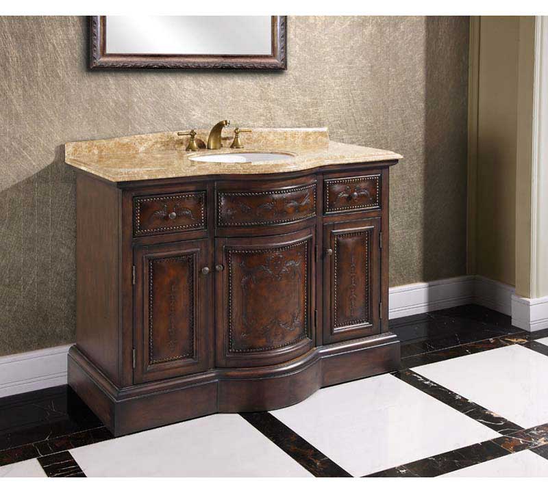 InFurniture 48" Solid Wood Sink Vanity With No Faucet WB-2848L 3