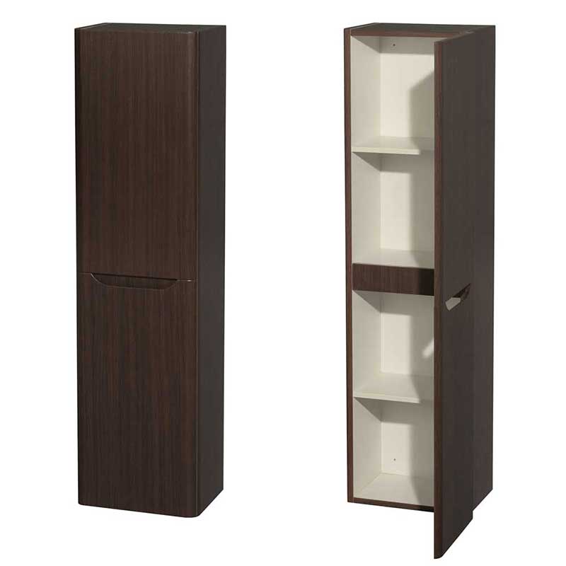 Wyndham Collection Murano Wall-Mounted Bathroom Storage Cabinet in Espresso (Two-Door) 3