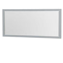 Amare 72" Single Bathroom Vanity in Dove Gray, Green Glass Countertop, Arista Ivory Marble Sink and 70" Mirror 3