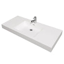 Axa 48" Single Bathroom Vanity in Glossy White, Acrylic Resin Countertop, Integrated Sink and 46" Mirror 3