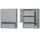 Amare Bathroom Wall-Mounted Storage Cabinet in Dove Gray (Two-Door) 2