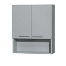 Amare Bathroom Wall-Mounted Storage Cabinet in Dove Gray (Two-Door)