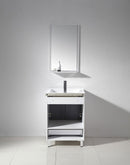 Legion Furniture 24" Sink Vanity Without Faucet Espresso Wood Vein & White 2