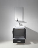 Legion Furniture 24" Sink Vanity Without Faucet Espresso Wood Vein & White 3