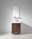 Legion Furniture 24" Sink Vanity Without Faucet Walnut Wood Vein & White