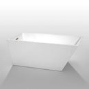 Wyndham Collection Hannah 59 inch Freestanding Bathtub in White with Brushed Nickel Drain and Overflow Trim 2
