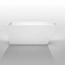Wyndham Collection Hannah 59 inch Freestanding Bathtub in White with Brushed Nickel Drain and Overflow Trim 3