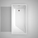 Wyndham Collection Hannah 59 inch Freestanding Bathtub in White with Brushed Nickel Drain and Overflow Trim 7