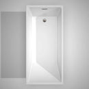 Wyndham Collection Hannah 67 inch Freestanding Bathtub in White with Brushed Nickel Drain and Overflow Trim 7