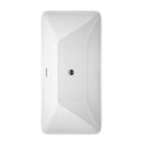 Wyndham Collection Tiffany 59 inch Freestanding Bathtub in White with Brushed Nickel Drain and Overflow Trim 8