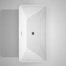 Wyndham Collection Tiffany 59 inch Freestanding Bathtub in White with Floor Mounted Faucet, Drain and Overflow Trim in Brushed Nickel 7