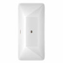 Wyndham Collection Tiffany 67 inch Freestanding Bathtub in White with Floor Mounted Faucet, Drain and Overflow Trim in Brushed Nickel 8