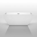 Wyndham Collection Rachel 59 inch Freestanding Bathtub in White with Brushed Nickel Drain and Overflow Trim 3