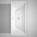 Wyndham Collection Maryam 71 inch Freestanding Bathtub in White with Floor Mounted Faucet, Drain and Overflow Trim in Brushed Nickel 7