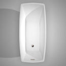Wyndham Collection Antigua 67 inch Freestanding Bathtub in White with Brushed Nickel Drain and Overflow Trim 7