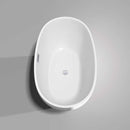 Wyndham Collection Juno 59 inch Freestanding Bathtub in White with Polished Chrome Drain and Overflow Trim and Floor Mounted Faucet 5