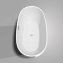 Wyndham Collection Juno 67 inch Freestanding Bathtub in White with Polished Chrome Drain and Overflow Trim 5