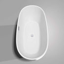 Wyndham Collection Juno 71 inch Freestanding Bathtub in White with Polished Chrome Drain and Overflow Trim 5
