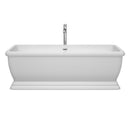 Wyndham Collection Candace 68 inch Soaking Bathtub in White with Polished Chrome Trim, and Polished Chrome Floor Mounted Faucet 2