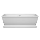 Wyndham Collection Candace 68 inch Soaking Bathtub in White with Brushed Nickel Trim 2