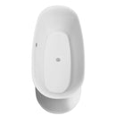 Wyndham Collection Kara 71 inch Soaking Bathtub in White with Polished Chrome Trim, and Polished Chrome Floor Mounted Faucet 3