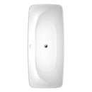 Wyndham Collection Donna 67 inch Soaking Bathtub in White with Polished Chrome Trim, and Polished Chrome Floor Mounted Faucet 4