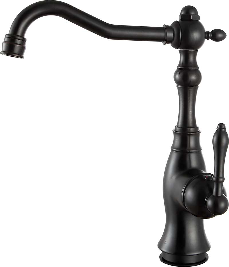 Anzzi Highland Single-Handle Standard Kitchen Faucet with Side Sprayer in Oil Rubbed Bronze KF-AZ224ORB 24