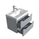 Wyndham Collection Murano 24 inch Single Bathroom Vanity in Gray, Acrylic-Resin Countertop, Integrated Sink, and 24 inch Mirror 4