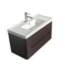 Wyndham Collection Murano 36 inch Single Bathroom Vanity in Espresso, Acrylic-Resin Countertop, Integrated Sink, and 24 inch Mirror 3