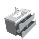 Wyndham Collection Murano 36 inch Single Bathroom Vanity in Gray, Acrylic-Resin Countertop, Integrated Sink, and 24 inch Mirror 4