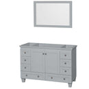 Acclaim 48" Single Bathroom Vanity in Oyster Gray, No Countertop, No Sink and 24" Mirror