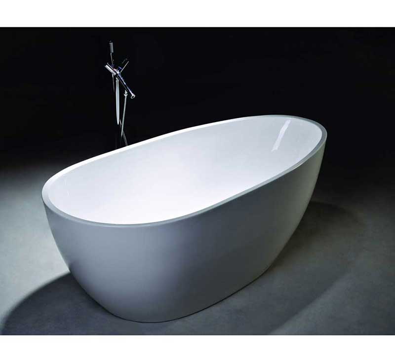 Legion Furniture 68" White Acrylic Tub - No Faucet White