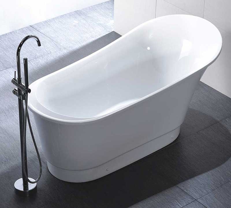 Legion Furniture 67" White Acrylic Tub - No Faucet White
