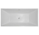 Legion Furniture 67" White Acrylic Tub - No Faucet White 3