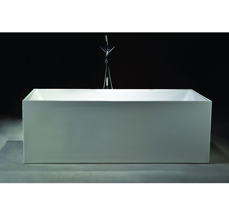 Legion Furniture 67" White Acrylic Tub - No Faucet White 4