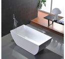 Legion Furniture 67" White Acrylic Tub - No Faucet White 3