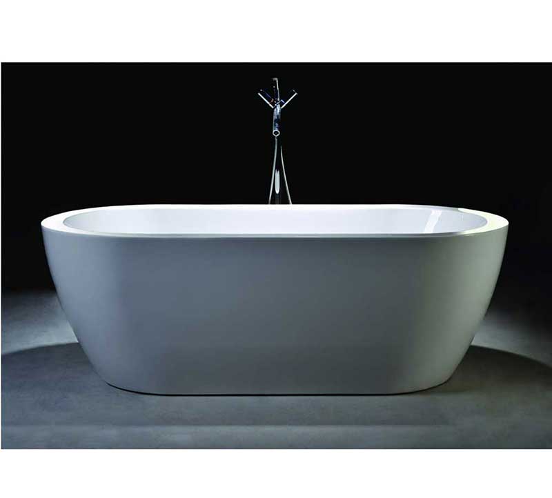 Legion Furniture 68" White Acrylic Tub - No Faucet White