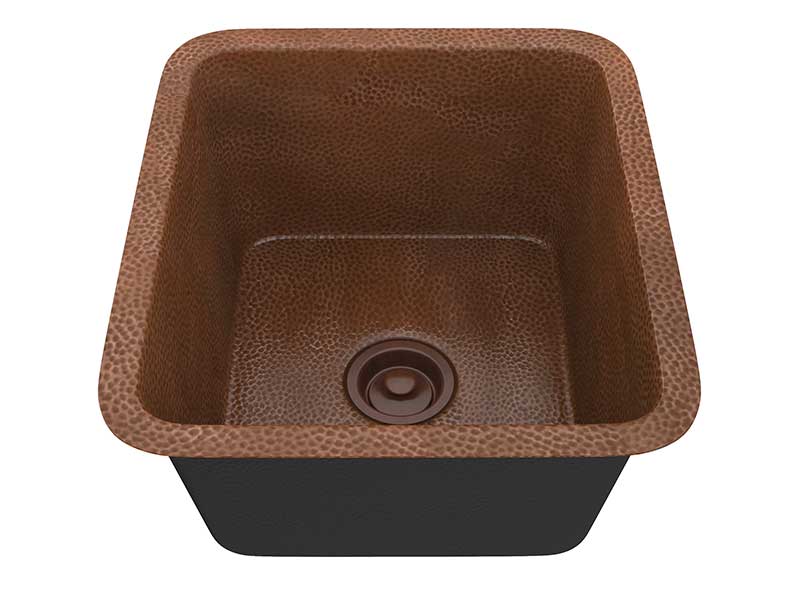 Anzzi Havel Drop-in Handmade Copper 17 in. 0-Hole Single Bowl Kitchen Sink in Hammered Antique Copper K-AZ241