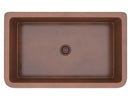 Anzzi Vattay Farmhouse Handmade Copper 36 in. 0-Hole Single Bowl Kitchen Sink with Floral Design Panel in Polished Antique Copper K-AZ244 5
