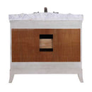 Legion Furniture 41" Solid Wood Sink Vanity With Marble Top-No Faucet Antique Grey 2