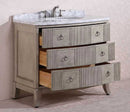 Legion Furniture 41" Solid Wood Sink Vanity With Marble Top-No Faucet Antique Grey 5