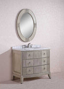 Legion Furniture 41" Solid Wood Sink Vanity With Marble Top-No Faucet Antique Grey