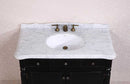 Legion Furniture 47" Solid Wood Sink Vanity With Marble Top-No Faucet And Backsplash Black 4