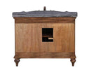 Legion Furniture 47" Solid Wood Sink Vanity With Granite Top-No Faucet Walnut 2