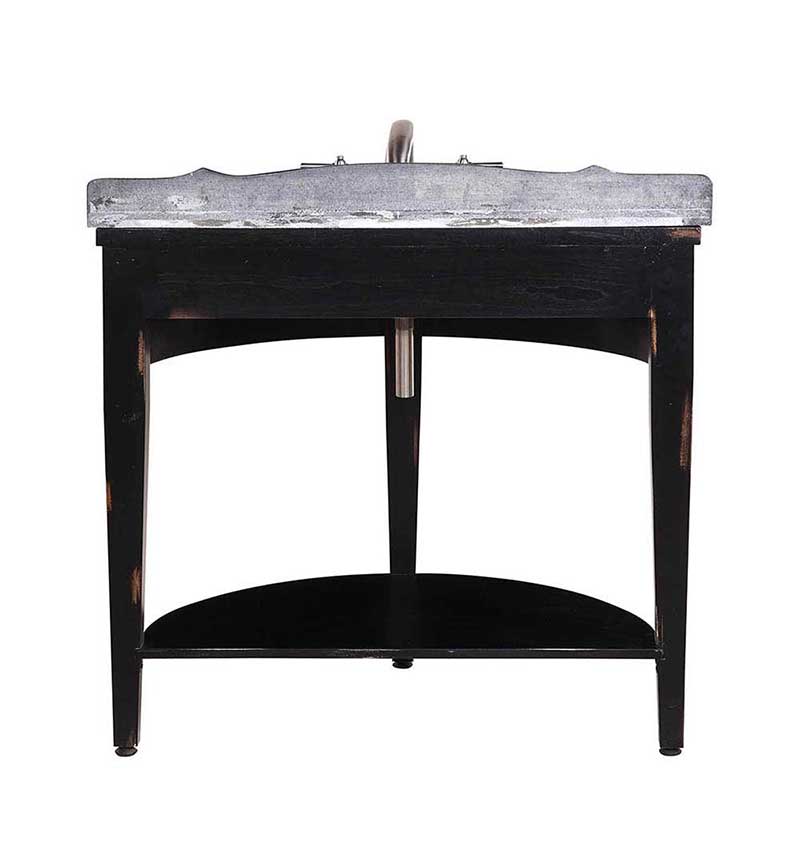 Legion Furniture 41" Solid Wood Sink Vanity With Granite Top-No Faucet And Backsplash Antique Espresso 2