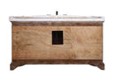 Legion Furniture 68" Solid Wood Sink Vanity With Marble Top-No Faucet And Backsplash Anitque Tan 2