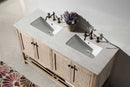 Legion Furniture 60" Solid Wood Sink Vanity With Marble Top-No Faucet White Wash 4