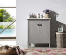 Legion Furniture 30" Gray Color Solid Wood Sink Vanity With Marble Top-No Faucet Antique Gray