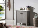 Legion Furniture 30" Gray Color Solid Wood Sink Vanity With Marble Top-No Faucet Antique Gray 3