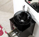 Legion Furniture 18.5" Black Color Wood Sink Vanity With Glass Top-No Faucet Matt Black 6